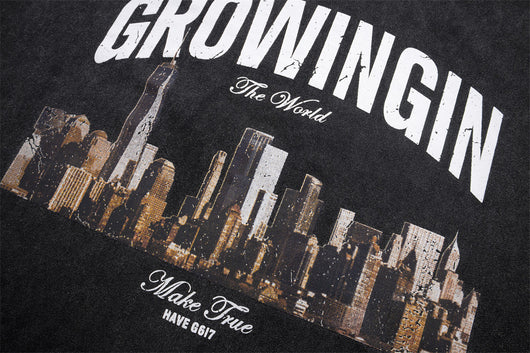 Playera Estampada Paisaje Urbano de Manga Corta para Hombre - Image 30
