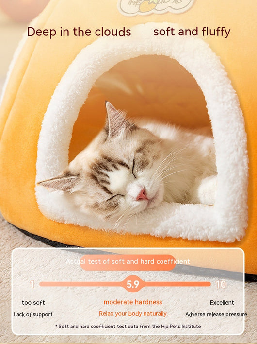 Cama Térmica Semiencerrada para Gatos - Gran Capacidad con Aislamiento Invernal - Image 9