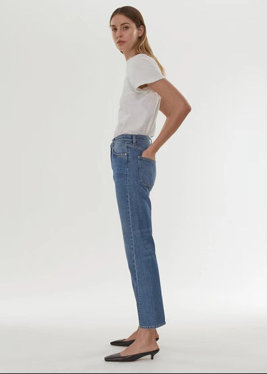 Jeans Tiro Alto Elásticos Retorcidos Cortos Estilo Europeo - Image 21