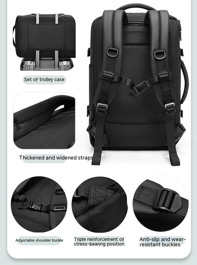 Mochila Ejecutiva Multifuncional Impermeable Oxford - Ideal para Viajes y Negocios - Image 8