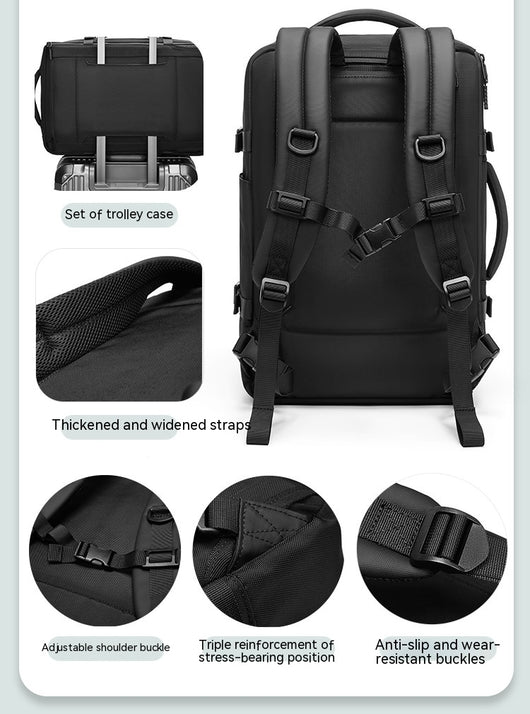Mochila Ejecutiva Multifuncional Impermeable Oxford - Ideal para Viajes y Negocios - Image 8