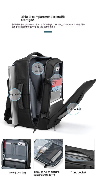 Mochila Ejecutiva Multifuncional Impermeable Oxford - Ideal para Viajes y Negocios - Image 14