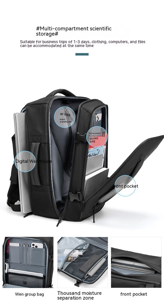 Mochila Ejecutiva Multifuncional Impermeable Oxford - Ideal para Viajes y Negocios - Image 14
