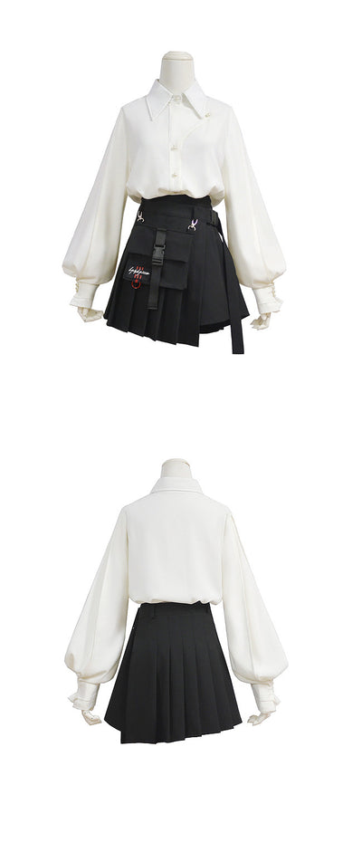 Falda Gótica Harajuku con Cadenas y Bolsillos Irregulares - Image 17