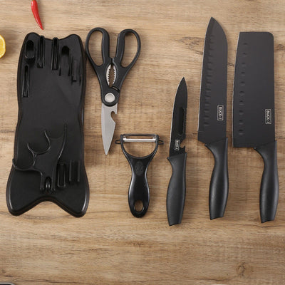 Set de Cuchillos de Acero Negro Profesional para Cocina - Image 9