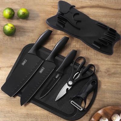 Set de Cuchillos de Acero Negro Profesional para Cocina - Image 10