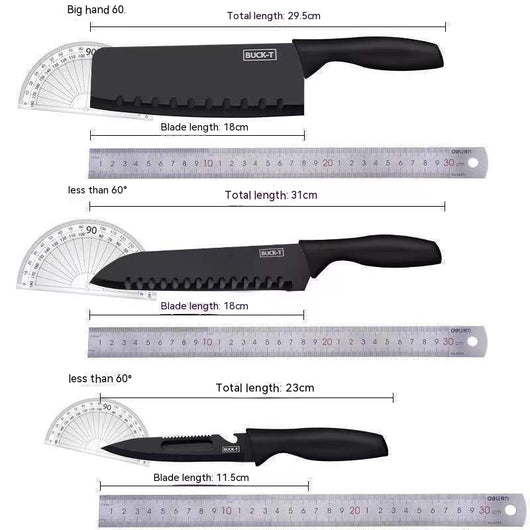 Set de Cuchillos de Acero Negro Profesional para Cocina - Image 12