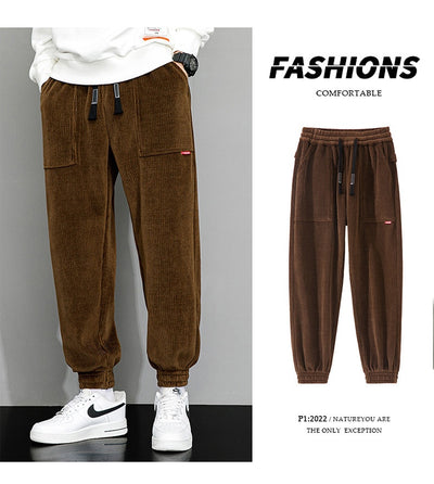 Pantalones de Pana Ancha Talla Grande para Hombre - Estilo Deportivo Casual - Image 38
