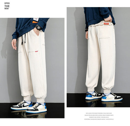 Pantalones de Pana Ancha Talla Grande para Hombre - Estilo Deportivo Casual - Image 39