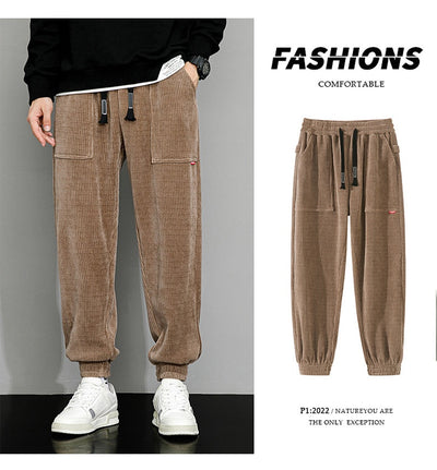Pantalones de Pana Ancha Talla Grande para Hombre - Estilo Deportivo Casual - Image 47