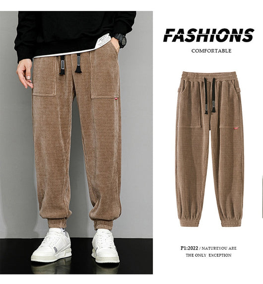 Pantalones de Pana Ancha Talla Grande para Hombre - Estilo Deportivo Casual - Image 47