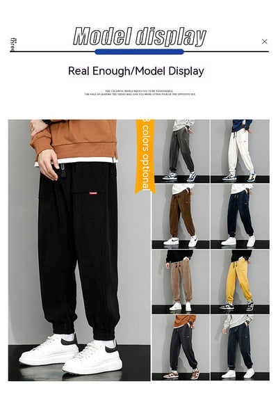 Pantalones de Pana Ancha Talla Grande para Hombre - Estilo Deportivo Casual - Image 52