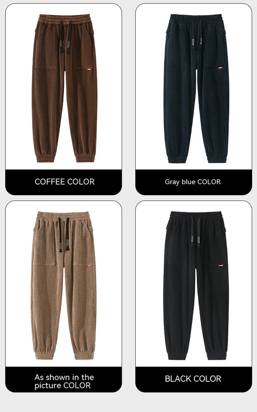 Pantalones de Pana Ancha Talla Grande para Hombre - Estilo Deportivo Casual - Image 53