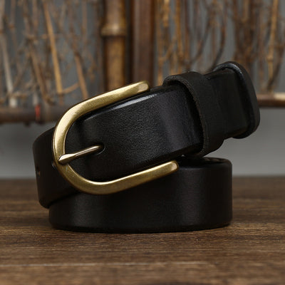 Cinturón de Moda Retro para Hombre con Hebilla de Cobre 3.3CM - Image 22