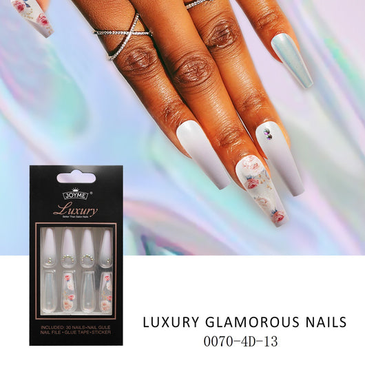 Pegatinas de Uñas Decoradas con Cristales y Escalera Larga - Image 24