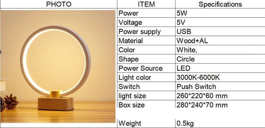 Lámpara Nocturna LED de Madera Maciza Inteligente - Image 12