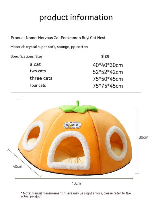 Cama Térmica Semiencerrada para Gatos - Gran Capacidad con Aislamiento Invernal - Image 12