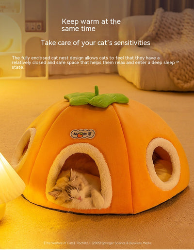 Cama Térmica Semiencerrada para Gatos - Gran Capacidad con Aislamiento Invernal - Image 13