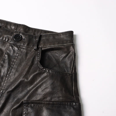 Overol Ancho de Cintura Alta con Bolsillos y Diseño Exclusivo en PU - Image 7