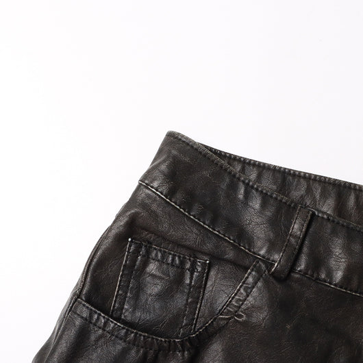 Overol Ancho de Cintura Alta con Bolsillos y Diseño Exclusivo en PU - Image 11