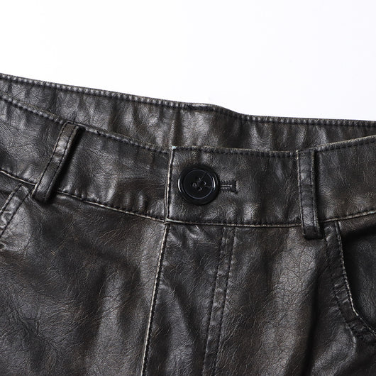 Overol Ancho de Cintura Alta con Bolsillos y Diseño Exclusivo en PU - Image 14