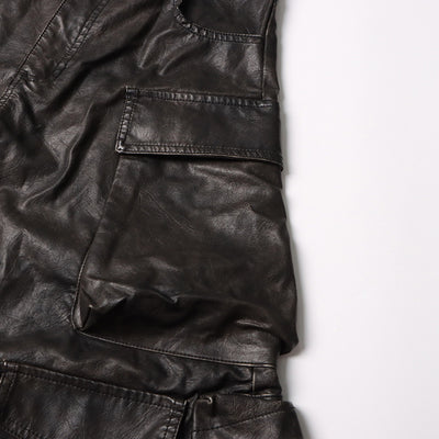 Overol Ancho de Cintura Alta con Bolsillos y Diseño Exclusivo en PU - Image 17