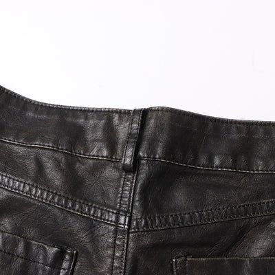Overol Ancho de Cintura Alta con Bolsillos y Diseño Exclusivo en PU - Image 18