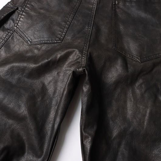 Overol Ancho de Cintura Alta con Bolsillos y Diseño Exclusivo en PU - Image 32