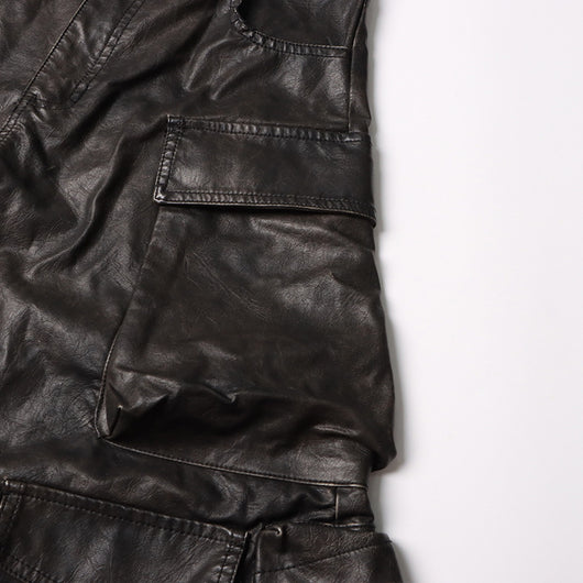 Overol Ancho de Cintura Alta con Bolsillos y Diseño Exclusivo en PU - Image 33