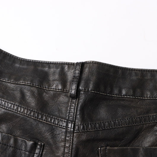 Overol Ancho de Cintura Alta con Bolsillos y Diseño Exclusivo en PU - Image 34