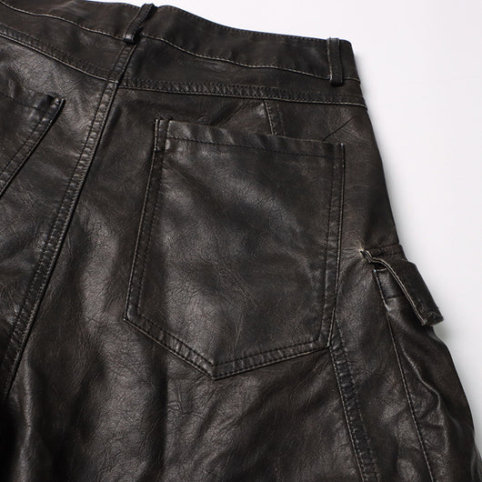 Overol Ancho de Cintura Alta con Bolsillos y Diseño Exclusivo en PU - Image 36