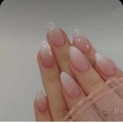 Parches de Uñas Minimalistas Degradado Durazno Polvo Apricot - Image 13