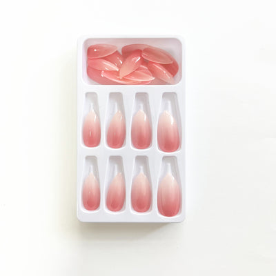 Parches de Uñas Minimalistas Degradado Durazno Polvo Apricot - Image 15