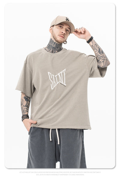 Camiseta Retro con Alfabeto de Manga Corta - Image 25
