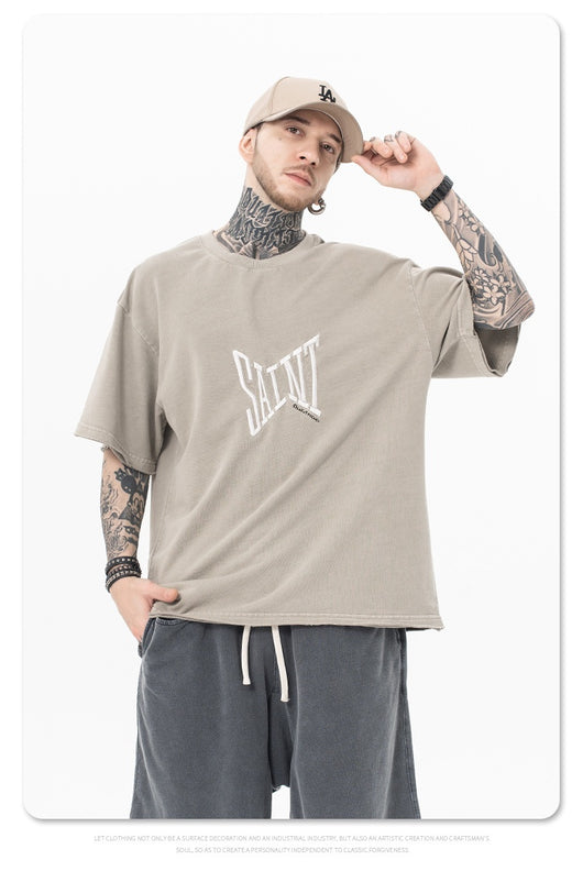 Camiseta Retro con Alfabeto de Manga Corta - Image 25