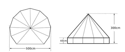 Tienda Yurt Glamping con Chimenea y Protección Solar - Image 9