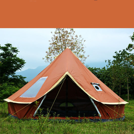 Tienda Yurt Glamping con Chimenea y Protección Solar - Image 10
