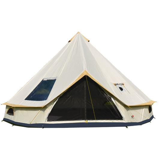 Tienda Yurt Glamping con Chimenea y Protección Solar - Image 12