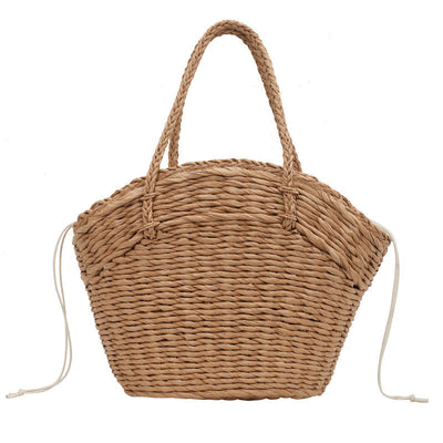 Bolsa de Playa Tejida en Ratán - Bolso Playero de Paja Natural - Image 9