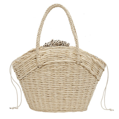 Bolsa de Playa Tejida en Ratán - Bolso Playero de Paja Natural - Image 10
