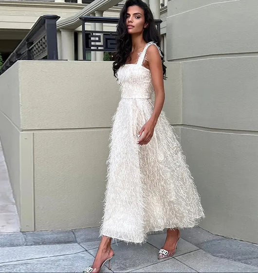 Vestido Sin Mangas con Flecos Elegante para Mujer - Image 26