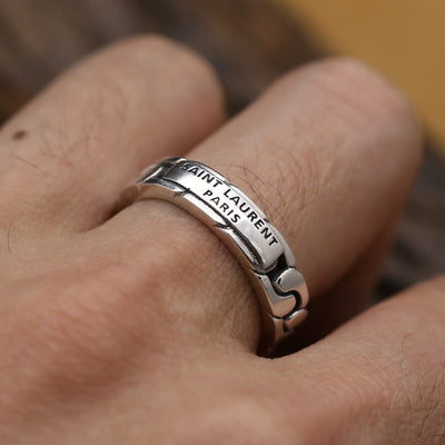 Anillo de Cadena Creativa en Plata Esterlina S925 - Image 8