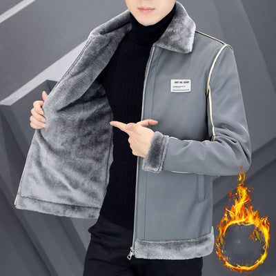 Abrigo de Cuero Gamuza para Hombre con Forro Térmico y Pelaje Integrado - Image 12