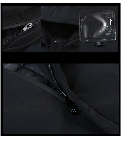 Chaqueta Acolchada de Invierno con Capucha para Hombre - Image 12