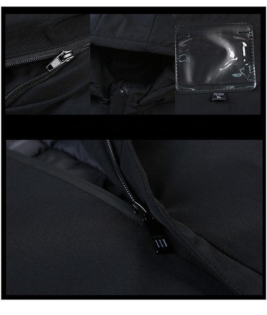 Chaqueta Acolchada de Invierno con Capucha para Hombre - Image 12