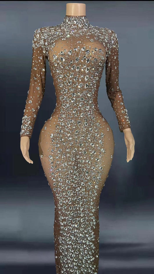 Vestido de Gala para Mujer con Cristales Brillantes - Image 8