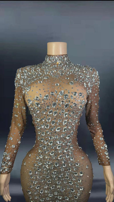 Vestido de Gala para Mujer con Cristales Brillantes - Image 10