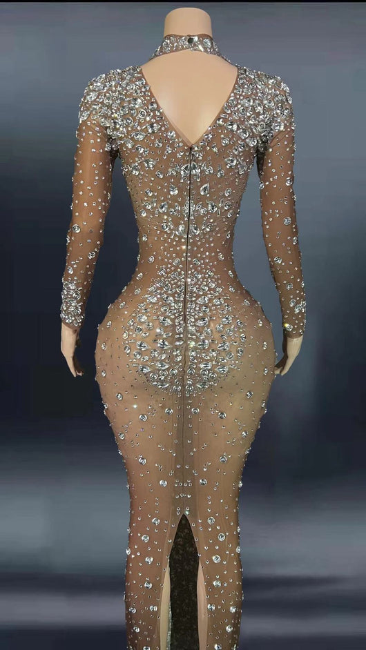 Vestido de Gala para Mujer con Cristales Brillantes - Image 11