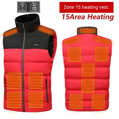 Chaleco Calefactable de Invierno con 15 Zonas y Control Dual - Image 12