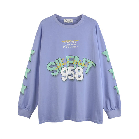 Camiseta Manga Larga Cuello Redondo con Estampado de Letras - Image 32
